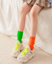 Girl 5-12 Years 7 Pairs Autumn Winter Slouch Cotton Socks Long Crew Socks